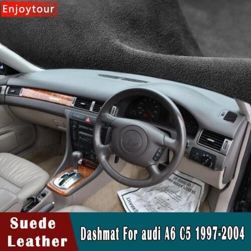 Car-styling Suede Leather Dashmat Dashboard Cover Pad Dash Mat Carpet for Audi A6 S6 Rs6 C5 Allroad Avant 1997-2003 2004 RHD