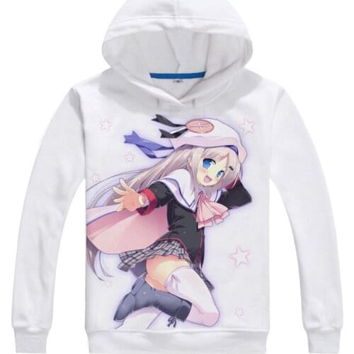 Little Busters Hoodie Anime Natsume rin Cosplay white hoodies Cute Sweatshirts Japanese Cartoon Fans