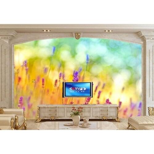 Custom large mural papel de parede,Beautiful Fantasy lavender Wallpaper,living room TV sofa wall bedroom 3d modern wallpaper