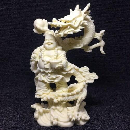 Dragon Maitreya Buddha Decorate statue Chinese mascot Modern art sculptureHigh-end home living room domineering ornaments