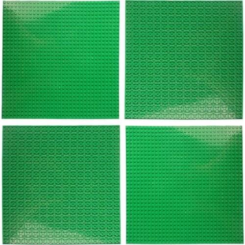 EKIND 4 PCS Stackable Building Base Block Plate 10" x 10" Compatible with All Major Brands Brickyard Building Blocks