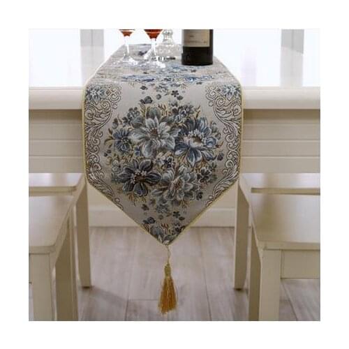 European Fashion Table Runner Luxury Modern Minimalist Pastoral Table Flag Smooth Tea Table Cloth