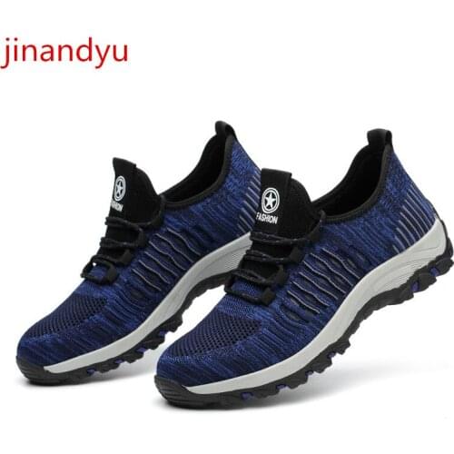 Working Shoes Man Safety Steel Toe Shoes Anti Puncture Works Sneakers Breathable Fashion Indestructible Work Sefety Boots Male