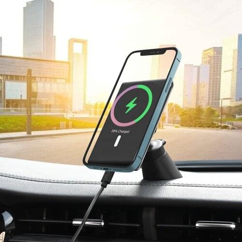 15w Magnetic Car Wireless Charger Qi Fast Charging Mount Air Vent Phone Stand For Iphone 12 ProMax 12Mini Magsafe Car Holder