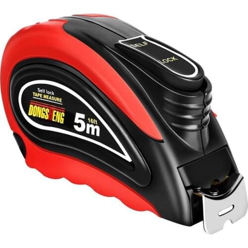 Tape Measure Retractable Measuring Tape Ruler with Auto-Lock System & Shock-Absorbent Solid Rubber Case