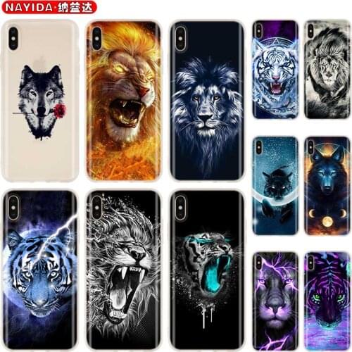 Soft TPU case For iPhone 12 Mini 11 Pro XS Max XR X 8 7 6 Plus 5S SE S Cover Abstract Animal Lion Wolf Tiger 2020