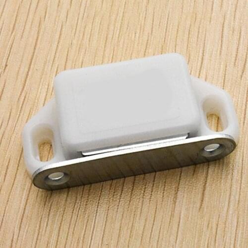 1pcs S/L New Cabinet Door Suction Suction Door Hardware Accessories White Base Single Magnetic Catch with Screws