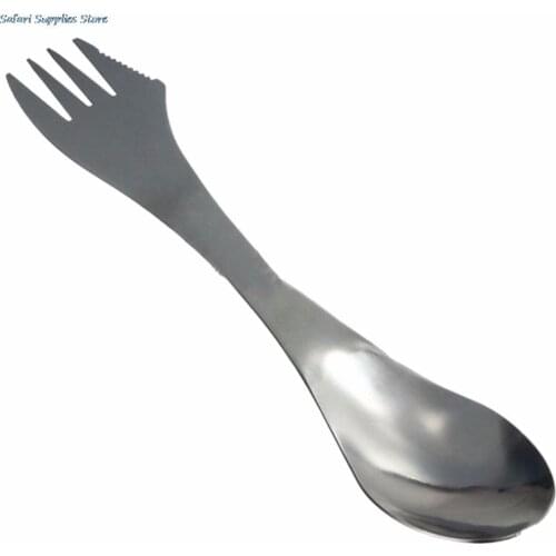 3 in 1 Knife Fork Spoon Outdoor Tableware Multi Function Stainless Steel Spork Camping Hiking Picnic Utensils