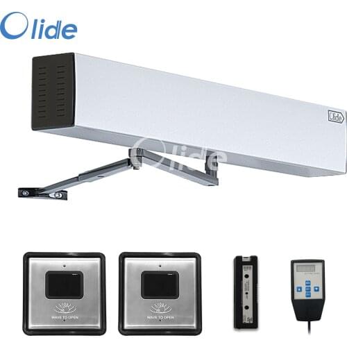 Olide Auto Door Opener Wireless Touchless Wave Sensor,Pair with 2pcs Wireless Square Touchless Wave Sensor Switches Olide-512