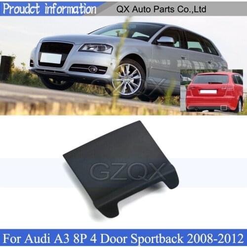 CAPQX Original Rear Bumper Trailer Cover For Audi A3 8P 4 Door Sportback 2008-2012 Tow Bracket Cover Bumper Hook Cover Cap