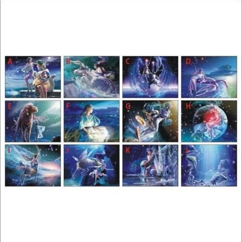 Zodiac Signs Complete Diamond Painting 5D DIY Diamond Painting Set Omni-directional Home Furnishing Mural Gifts LY017