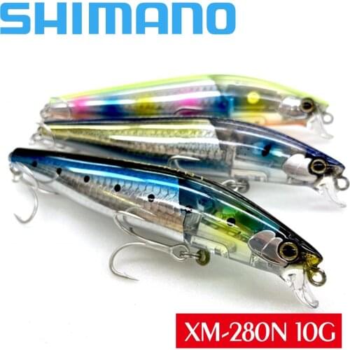 SHIMANO Minnows Fishing Lure XM-280N 10g 80mm Sea Bass FLASH BOOST Artificial Bait 10-30CM Depth Submerged