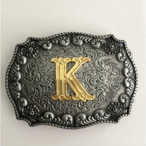 Initial 26 Letter Belt Buckle,Different Style Western Mens Golden A B C D E F G H I J K L M N O P Q R S T U W