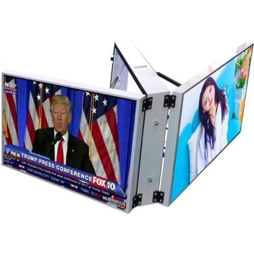 Remote Control Wireless 4G Double Sided Front Open p6p8p10 Pole Lamp Led screen roadside advertisement led sign billboard p4