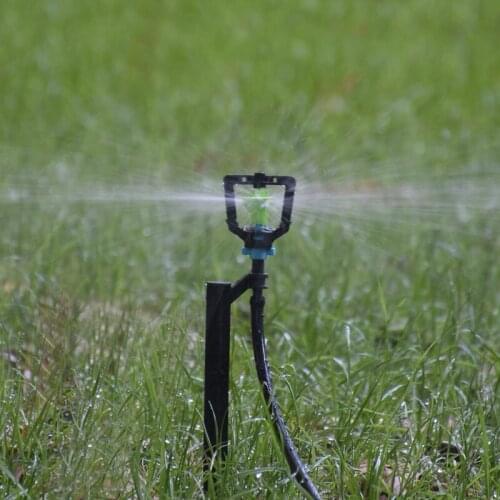 Garden irrigation Rotary Sprinkler with Nozzle Holder garden watering sprinklers for 1/4 " hose 50PCS