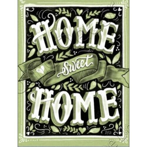 RM0061 Rhinestone full square diamonds embroidery home word diy diamond painting cross stitch kit home mosaic decoration