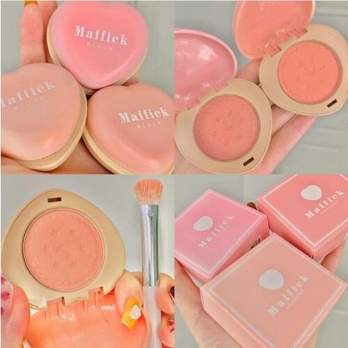 Love Smile Blush Waterproof Smooth Lasting Brighten Skin Palette Blush Natural Sweat-proof Easy To Color Cosmetics Tool