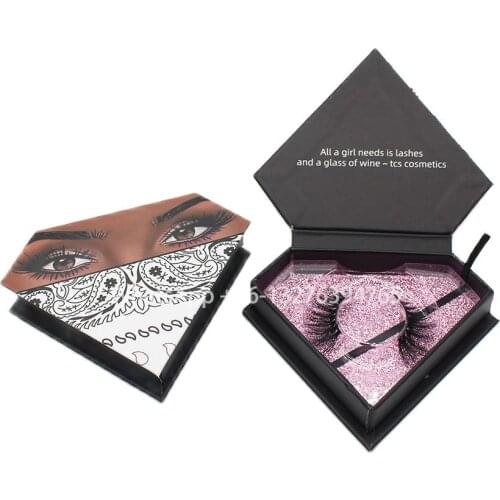 Make Your Own Brand Custom Lash Packaging With Your Logo Eyelash Box Luxury Private Label Custom Diamond Mink Lash Case