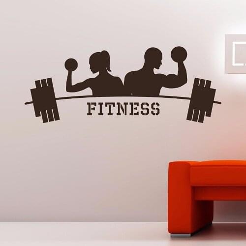 Sports Competitive Art Home Decoration Wall Stickers Modern Design Art Deco Fitness Gym Wall Decals Vinyl Stickers wall decals