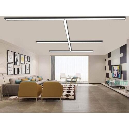 SVITZ LED Office lighting Strip Lamps Office Hanging Line Lights Mall Office Building Study Room Simple rectanglar Ceiling Light