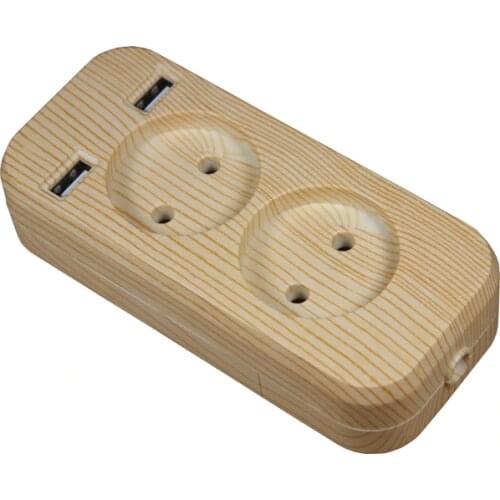 USB extension Socket charger Free shipping Double USB Port 5V 2A Usb wood tree color high quality usb outlet FZ-01