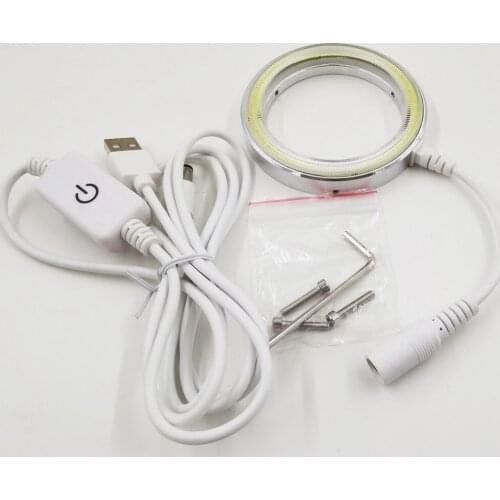 Kaisi 4.5W USB Ultra Thin 60 LED Adjustable Ring Light Adjustable Brightness lluminator Lamp STEREO ZOOM Microscope Repair Tool