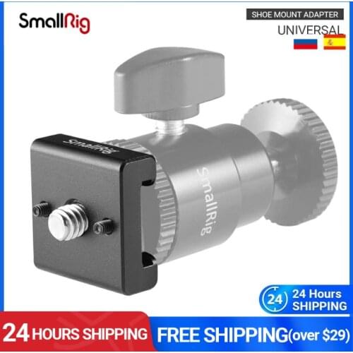 SmallRig Universal Cold Shoe Mount Adapter Bracket (2 Pcs Pack )with Mounting Screws for LED Video Light Microphone -2060