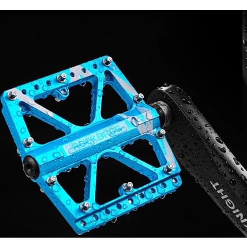 ROCKBROS Bicycle Pedal Mountain Bike Pedal Aluminum Alloy High Strength Carbon Fiber Seal Bearing Alloy Cycling Flat Pedals