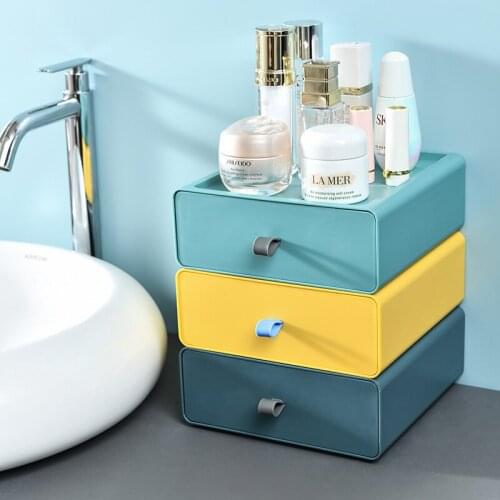 Cosmetic Storage Desktop Plastic Storage Box Drawer Jewelry Storage Stackable Jewelry Box Large Mask Office Storage Medicine