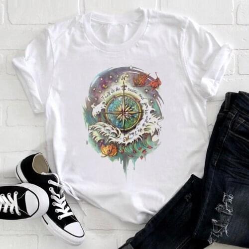 2021 Summer T-shirts harajuku graphic woman tshirts Fashion Top White Short Sleeve Female T-shirt Casual O-neck Tees