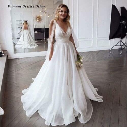 Elegant White Tulle Long Prom Dresses 2020 A Line Streamer Vestidos V Neck Backless Evening Dress Party For Women