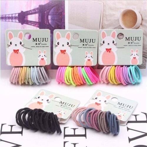 20pcs 3CM Girls Elastic Hair Bands Rubber Band Scrunchies Headband Ponytail Holder Gum For Hair Kids Hair Accessories