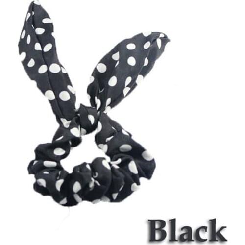 4PCS/lot Cute Ribbon Dot Bowknot Bunny Ears Hairband Women Girl Scrunchy Rabbit Ear Elastic Headband Hair Jewelry Accessories