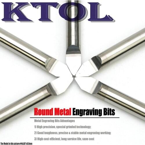 60 Degree 6x 0.8mm V Carve Ball End Mills CNC Router Tool Engraving Bits, Tungsten Carbide Cutters for Metal Aluminum Engraver