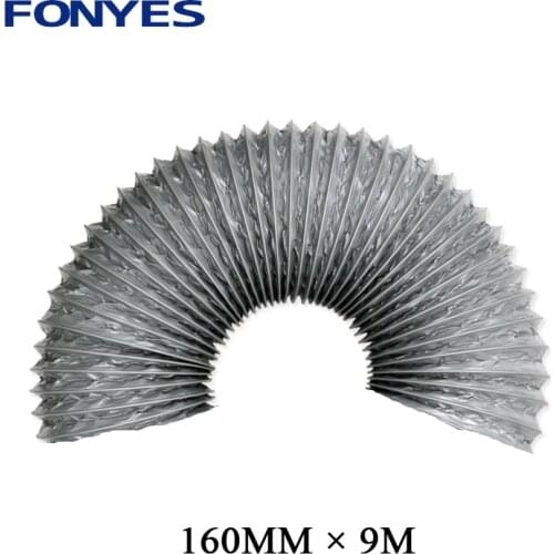 9 Meters Exhaust Pipe Aluminium Flexible Fan Ducting Ventilation Duct Vent Hose for Domestic Ventilation 6" 160mm