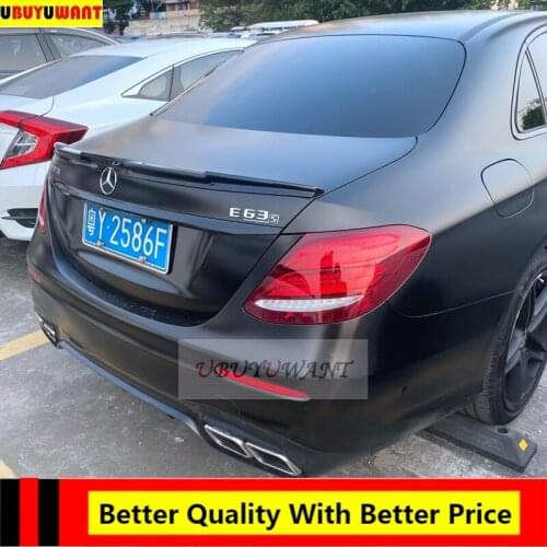 For Mercedes Benz W213 E200 E300 E43 E63 2015-2019 ABS Primer Exterior Rear Spoiler Tail Trunk Boot Wing Decoration Car Styling
