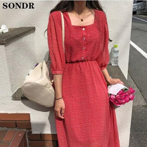 Летние платья в горошек AIWOTWOTONG China At AliExpress