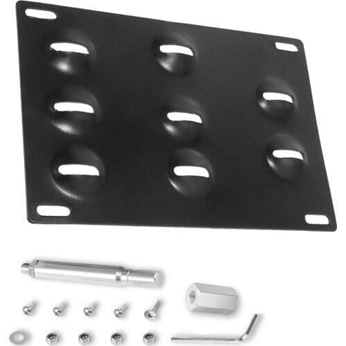 Car Bumper Tow Hook License Plate Mount Bracket Holder For Toyota Rav4 Yaris Prius Scion TC XD