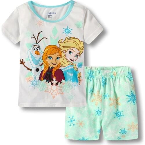 Free Shipping Childrens Set Kids Sleepcoat Boys Girls Anna Elsa Cartoon Pyjamas Sleepwear 1-7T