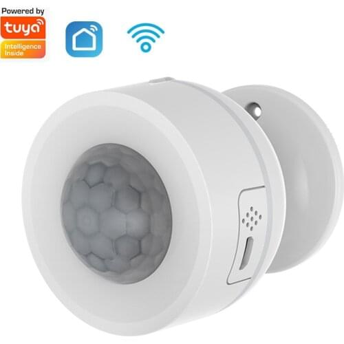 Tuya Smart Life Wifi PIR Motion Detector Alarm Temperature Humidity Sensor Support Alexa for Home Security