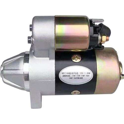 Diesel Engine Start Motor Pump Electric Starter Generator Set Motor Starter 12V 1.2KW QD114A