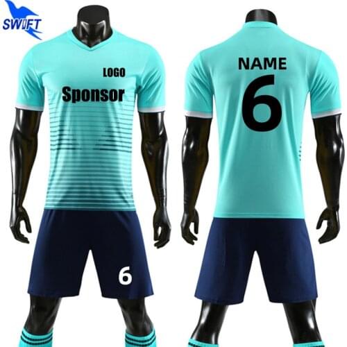 Custom Blank Football Jerseys Set Adult Men Soccer Clothing 2021 Boys Kids Training Uniform Futsal Training Tracksuit Sportswear