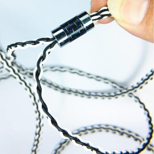 Handmade 3.5mm HiFi Cable MMCX Cable 8 Strand OFC Cable Wire Earbuds In Ear Earphones Cable DIY 125cm