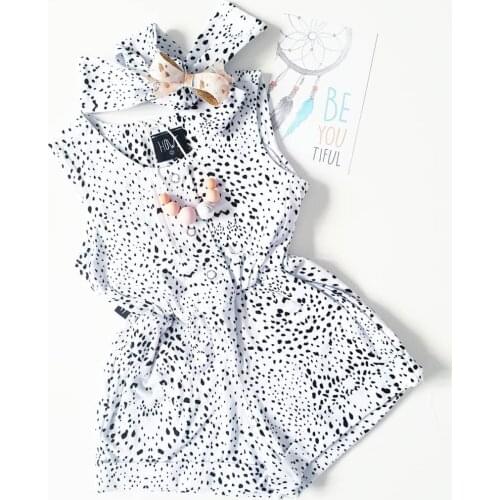 0-4Y Fashion Polka Dot Printed Baby Girls Romper Newborn Infant Girl Sleeveless Jumpsuit Sunsuit Summer Baby Clothes