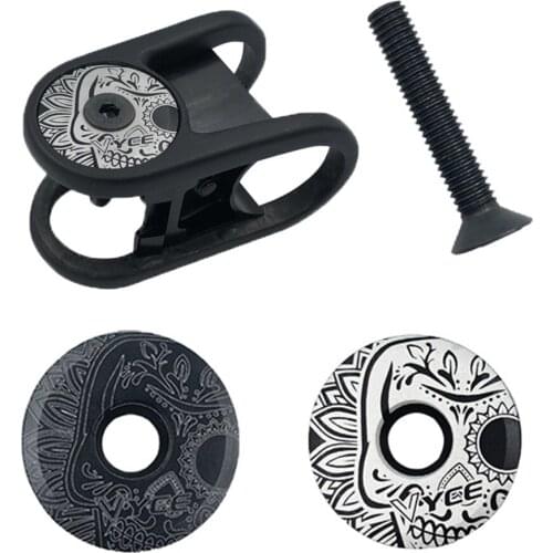MTB Road Bike Bowl Cover Aluminum Alloy Bicycle Stem Top Cap for 28.6mm Fork Tube Headset Cap Cycling Accessories Bike Parts