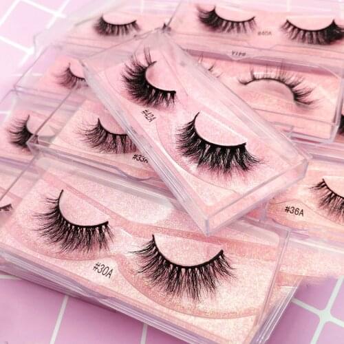 LANJINGLIN 1 Pair Mink Eyelashes False Eyelashes Dramatic Fluffy 3D Mink Lashes Natural Fake Eyelashes Eyelash Extension Makeup