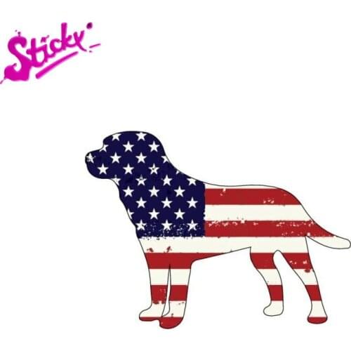 STICKY American Labrador Retriever Flag Car Sticker Decal Sparta For Bumper Window Car Truck Laptop Motorcycle Off-road