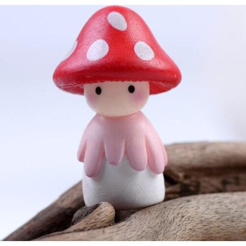 Cute Mushroom Doll Baby Miniature Garden Home Houses Decoration Mini Craft Micro Landscaping Decor DIY Accessories
