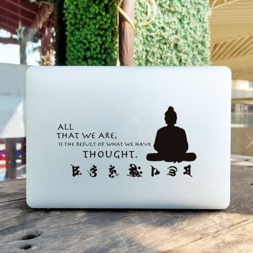 Buddha Philosophy Laptop Sticker for Macbook Pro Air Retina 11 12 16" Touch Bar 13 15 inch Mac Book 14" Dell Notebook Vinyl Skin