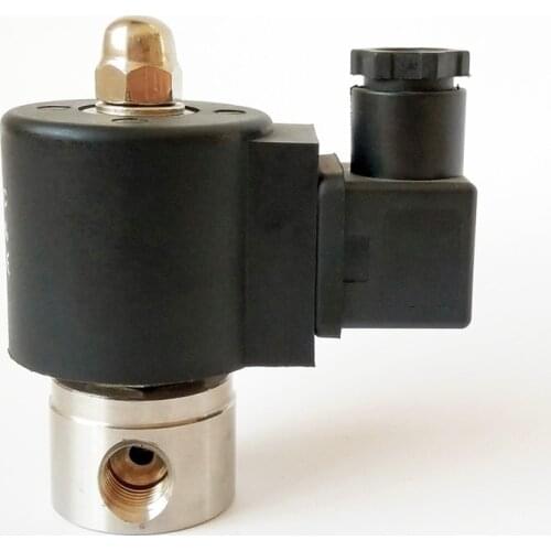 1/4" 3/8" 2/2 way stainless steel air water use normally closed 220 volt solenoid valve